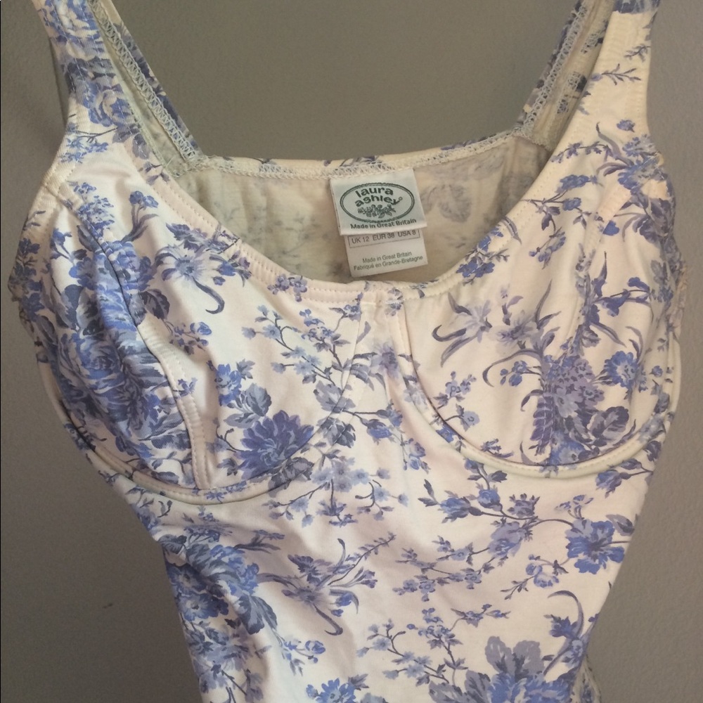 Vintage Toile Print Bustier Bodysuit